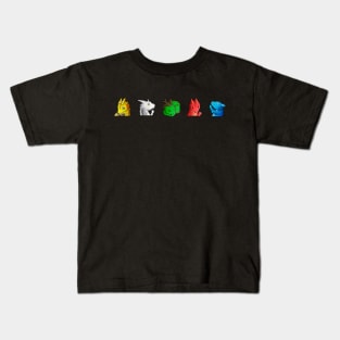 5 Kawaii Dragon Emotes Kids T-Shirt